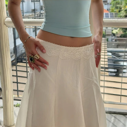 Summer New Hot Selling Fashionable Temperament Elegant Slim Fit Versatile Loose Solid Color Skirt