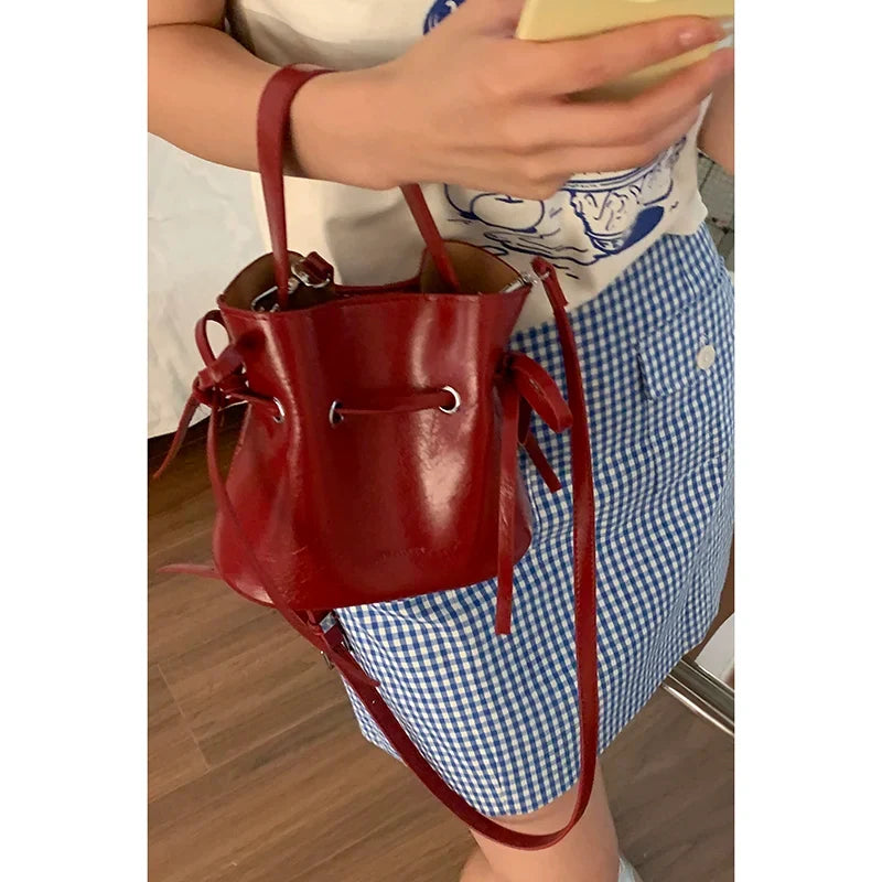 Summer Crossbody Women Fashion Korean Bucket Bag Multi Functional Handheld Small Carrying Bags