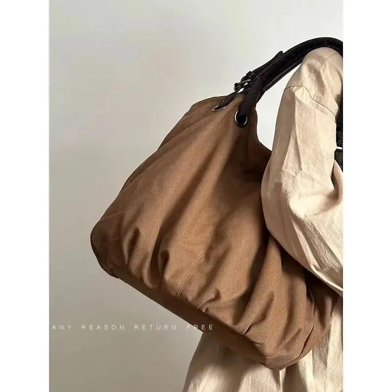 Japanese Retro Safari Style Canvas Bag New Large Capacity Multifunctional Crossbody Tote Bags