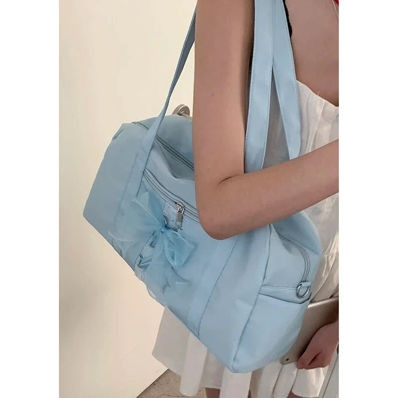 Large Capacity Underarm Bag for Women 2024 New Fashion Handbag Nylon Commuter Tote Bags