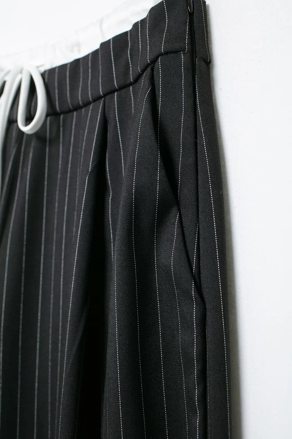 Spring Streetwear Patckwork Black Women Pants High Waist Elastic Wide Leg Long Pants Fashion Summer Bow Tie Trousers