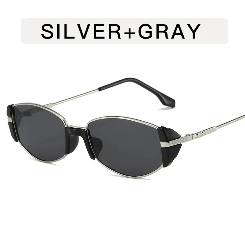 Trendy Small Square Women's Sunglasses Metal Frame Sun Glasses Vintage Shades UV400 Eyewear Narrow Eyeglasses Driver Goggle