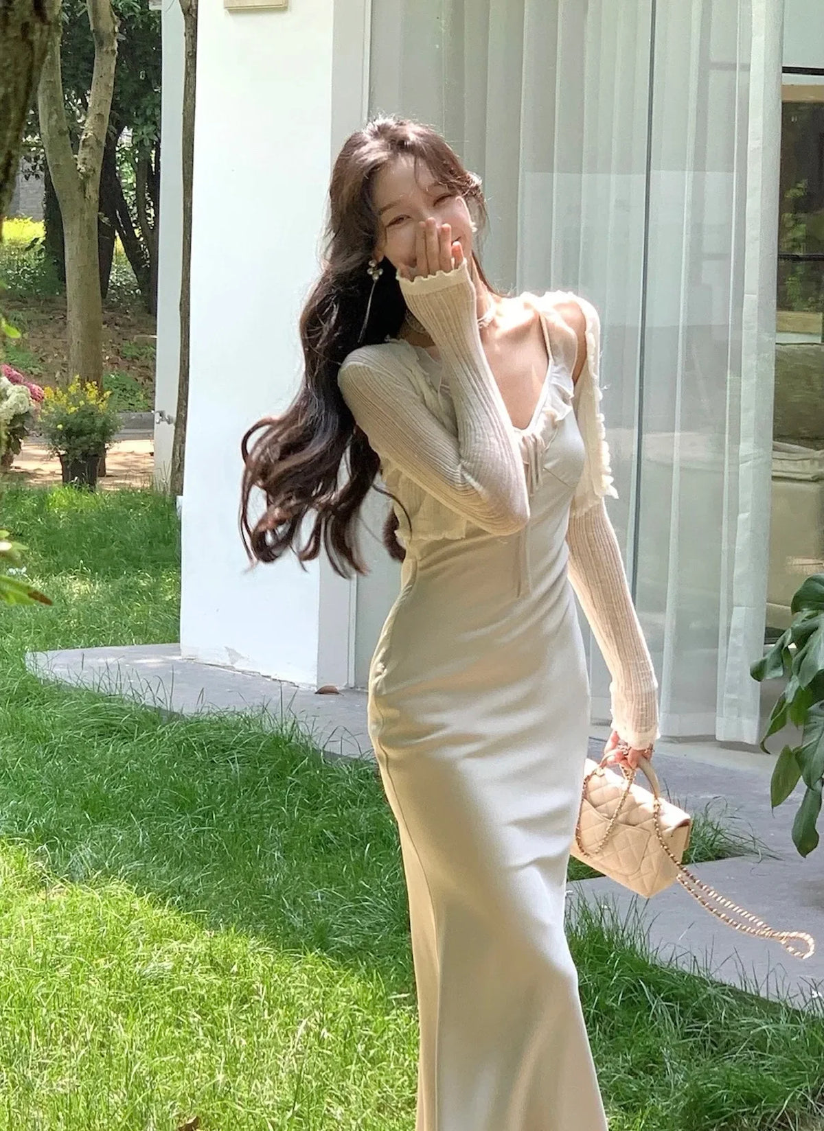 White Satin Spaghetti Strap Long Dresses for Women Summer New Elegant Party Sweet Sleeveless Female Clothing Holiday Casual