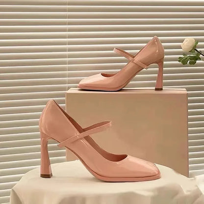Luxury Square Toe Women Pumps Designer Sandals High Heels Summer Ankle Strap Party Shoes Star Style Wedding Prom Shoes