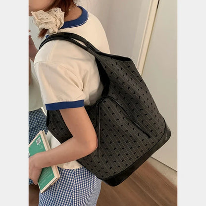 Korean Niche Design Tote Bags for Women Fashion Canvas Shoulder Versatile Underarm Bag