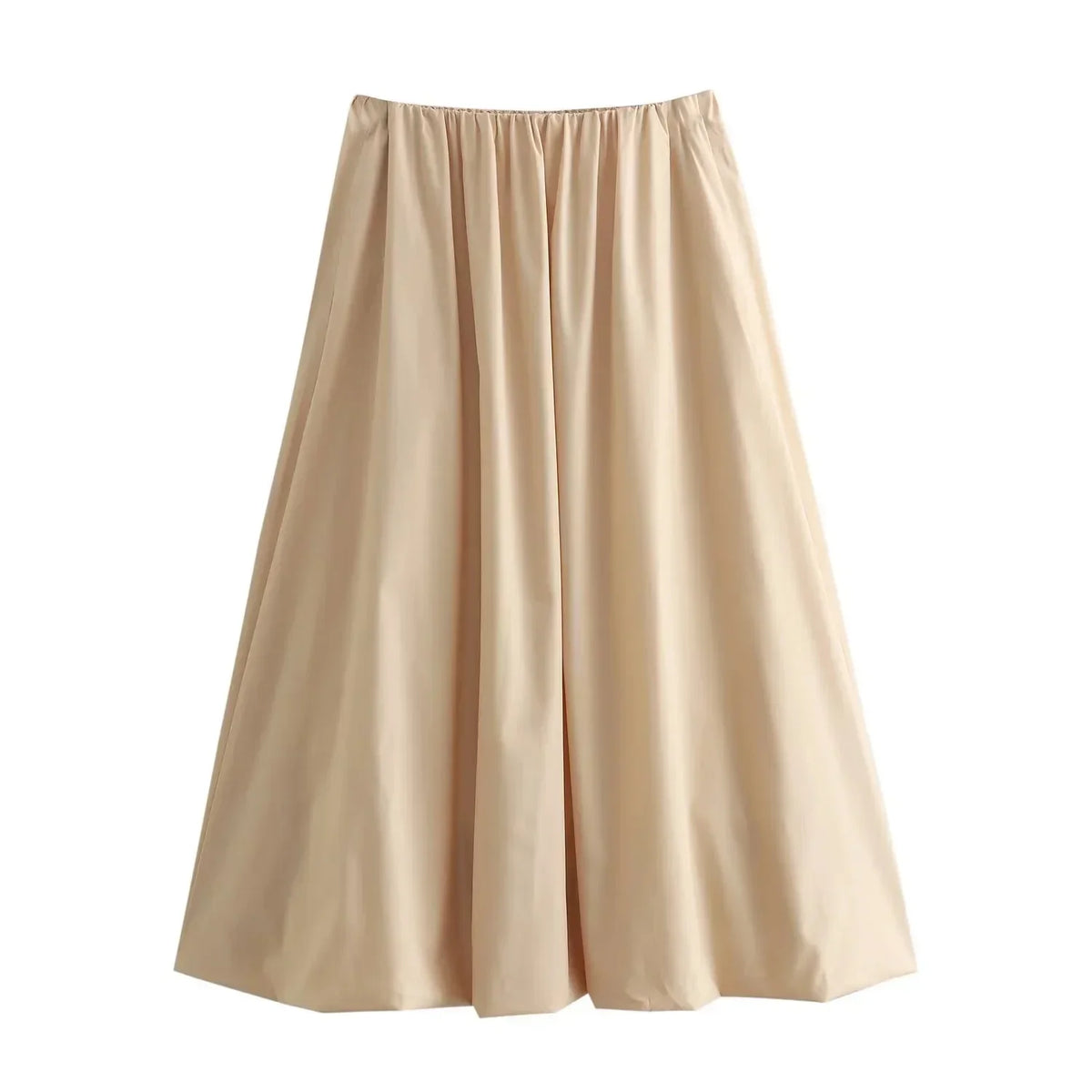 High Waisted White Loose Midi Skirt A-line Office Casual Summer Women's Skirt Elegant New Summer Spring Bottoms 2024