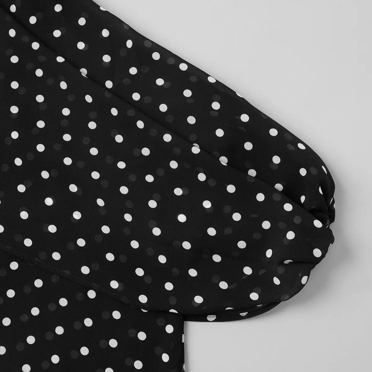 Black Polka Dot Sexy Asymmetric Blouse Women Sheer Mesh One Shoulder Draped Crop Top Women's Date Night Party Club Top