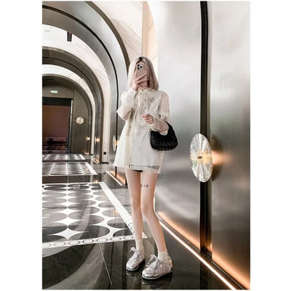 Designer New Bow Solid Color Ballet Women's Shoes Spring Autumn Fashion Flat Soft Leather Ribbon Round Head Ladies Sneakers