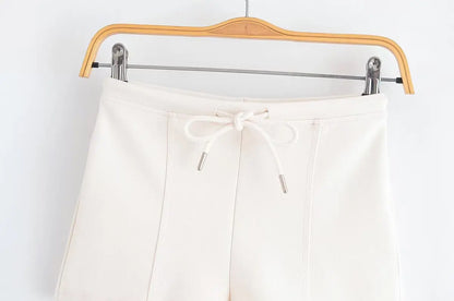 Sexy Fashion Women's Suit Solid Color Backless Zipper Suspender Top Straight Shorts New Summer Beach Party Holiday Suit