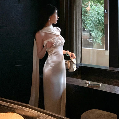 Summer New Product Sequined Tube Top Dress Slim-fitting Hip-wrapped Dress