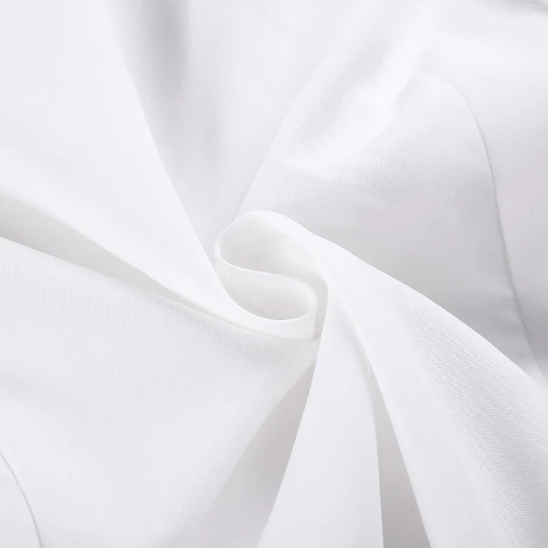 Ruffles Bandage Blouses Sexy Long Sleeve Slim Fit Casual Women Shirts Elegant Designed All-matched White Autumn Blouses