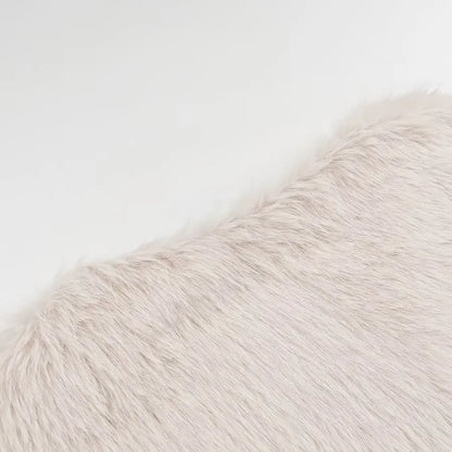 Temperament White Women Imitation Fur Jacket Round Neck Short Full Sleeve Female Faux Fur Coat Instagram-Style Lady Eco Fur Coat
