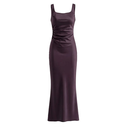 Sexy Sling Long Fishtail Dress For Women Lace Up Back Bodycon Club Elegant Evening Party Dresses