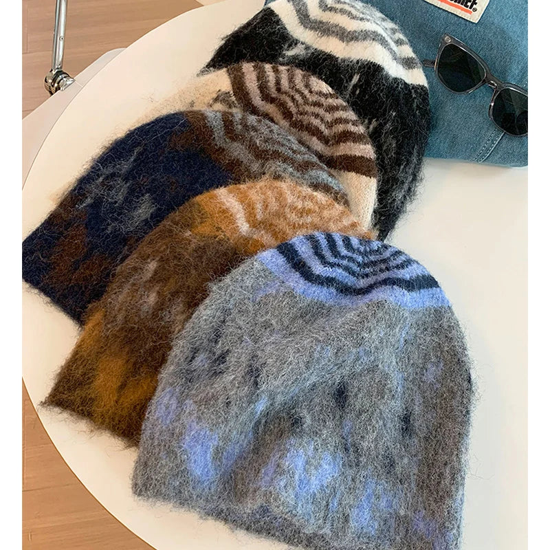Knitted Beanies Cap For Men&Women Winter Warm Unisex Hooded Hat Neck Collar Scarf Cap Ski Beanie Cold Hats Balaclava Caps Bonnet