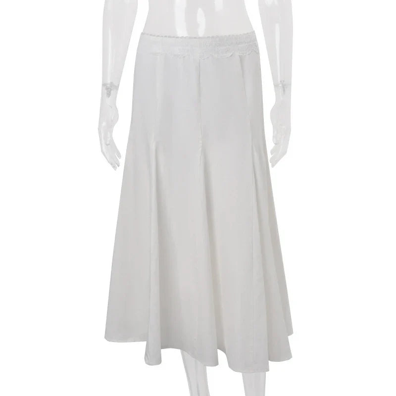 Summer New Hot Selling Fashionable Temperament Elegant Slim Fit Versatile Loose Solid Color Skirt
