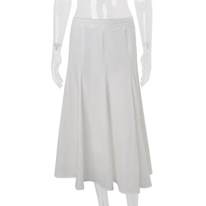 Summer New Hot Selling Fashionable Temperament Elegant Slim Fit Versatile Loose Solid Color Skirt