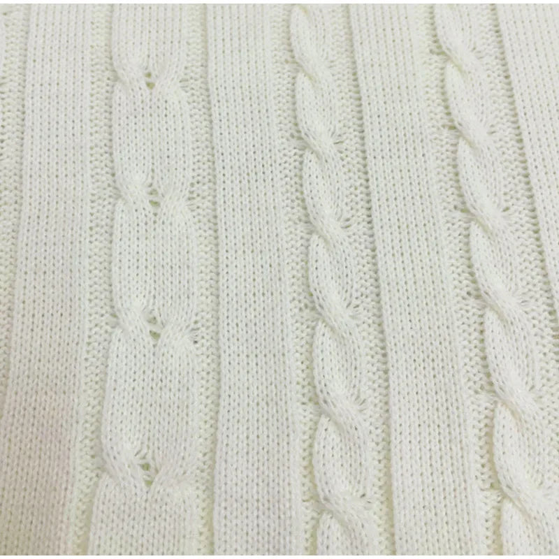 Casual Knitted Long Sleeve Sweaters Women Loose White Half High Neck Pullover Sweater Female Autumn Simple Chic High Street Tops