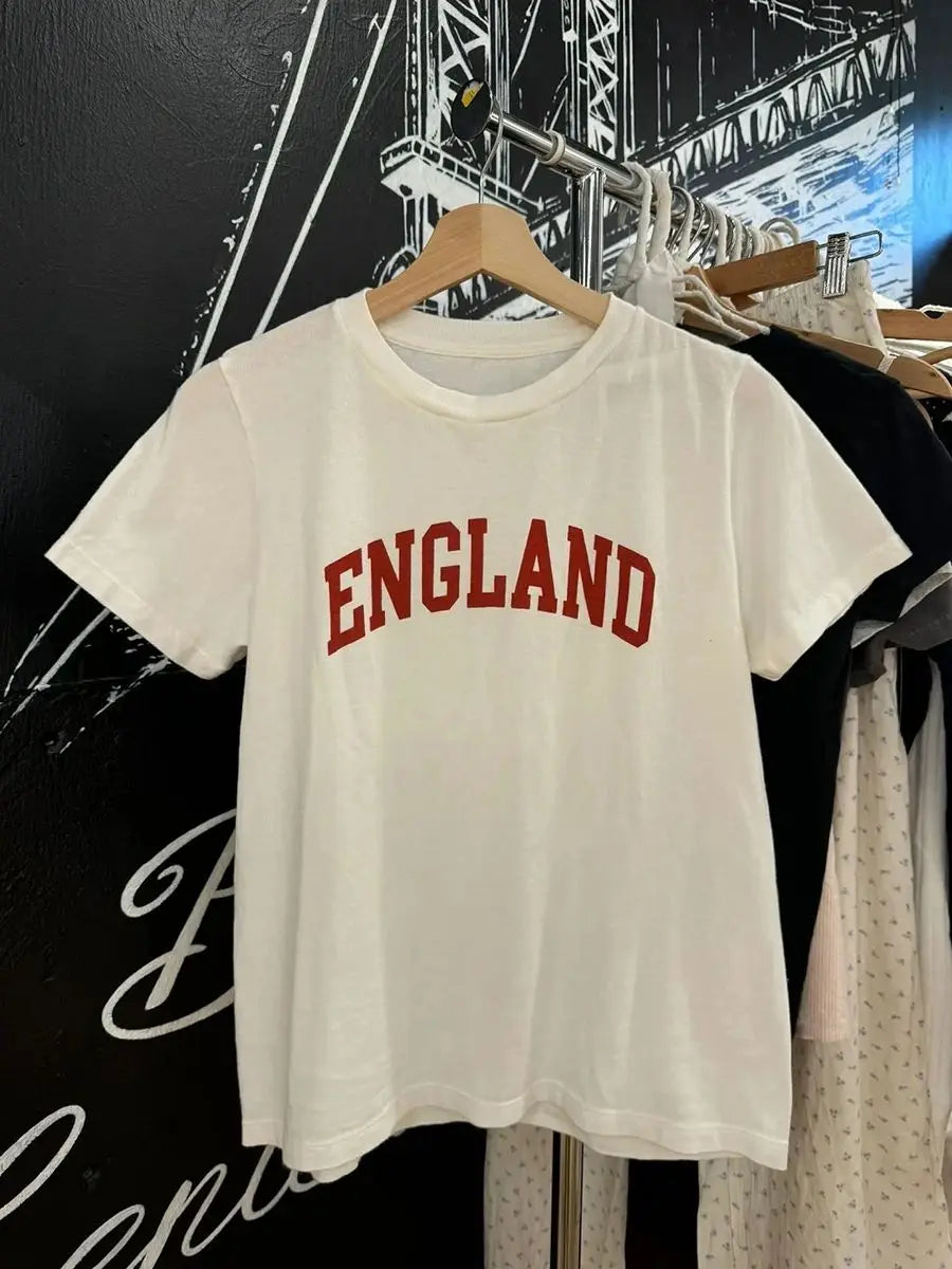 NO.14 Print Slim Navy T-shirts Women New Cotton Casual O-neck Short Sleeve Tees Girl American Vintage Streetwear Tshirt Y2K Tops