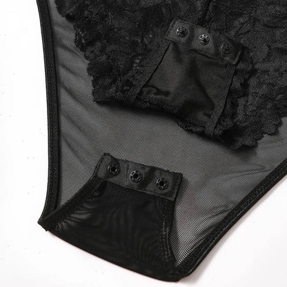 2025 new lei sexy pure desire lace lace mesh sexy street slim thin backless jumpsuit