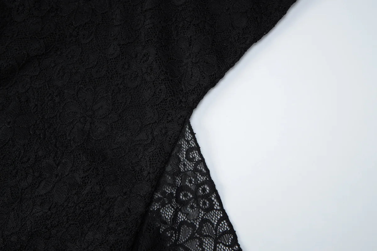 Lace Patchwork Mini Dress for Women Sexy Backless Sheer Cloak 2 Piece Sets Cocktail Dresses Party Birthday Outfits