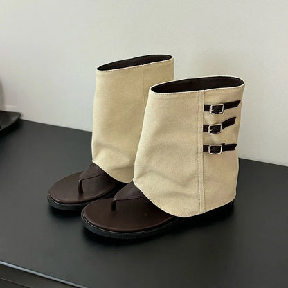 New Fashion Open Toe Women Ankle Sandals Boots With Height Increasing Footwear Ladies Short Booties Shoes Female Flip flops