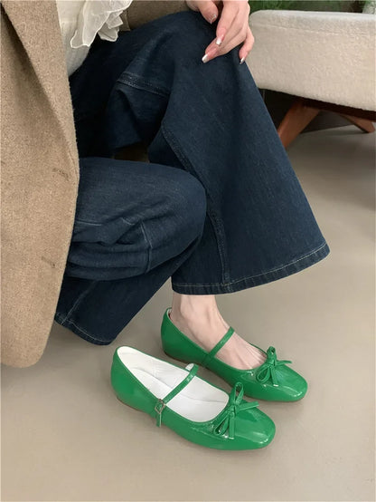 New Women Flat Shoes Fashion Shallow Ladies Casual Soft Mary Jane Shoes Outdoor Dress Flat Ballet Shoes