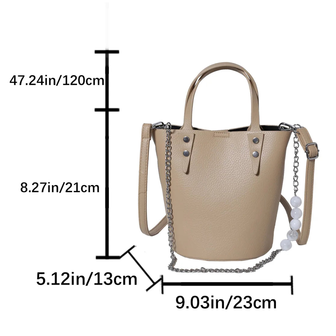 2 Sets Bucket Tote Bags PU Leather Shoulder Crossbody Bags For Women Fashion Large Travel Bag Designer Luxury Lady Underarm Bag