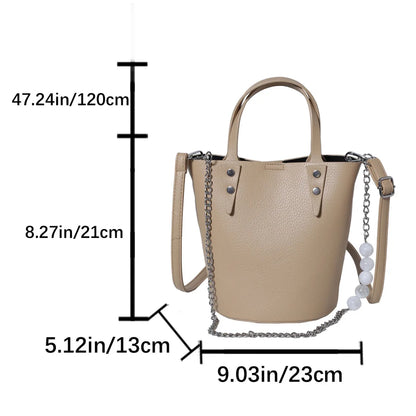 2 Sets Bucket Tote Bags PU Leather Shoulder Crossbody Bags For Women Fashion Large Travel Bag Designer Luxury Lady Underarm Bag