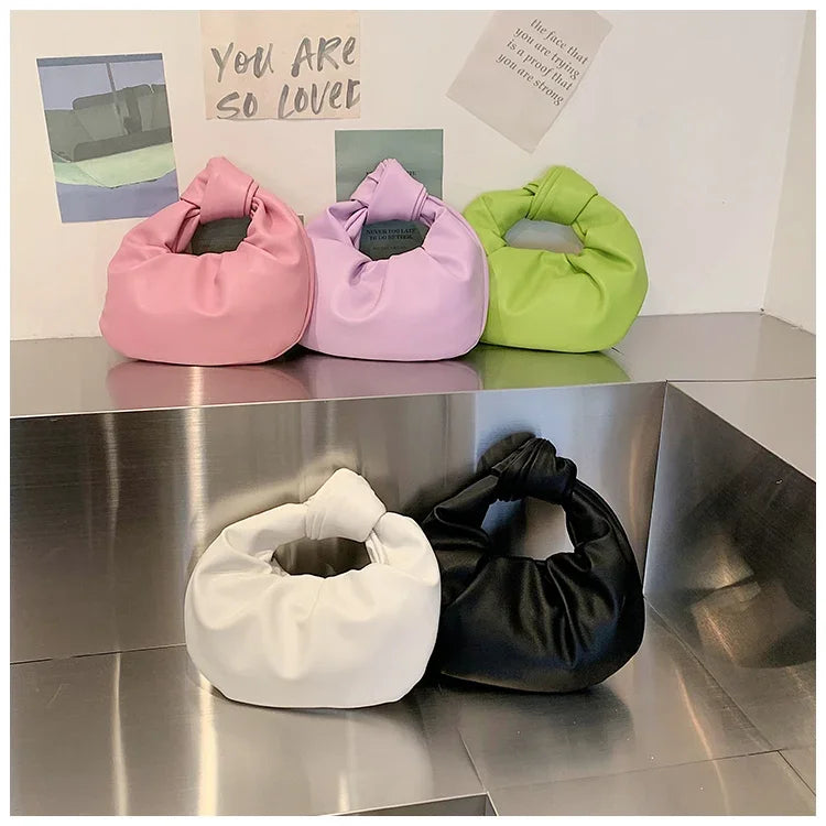 Top-Handle Bags for Women Japanese Fairy Elegant Y2k Aesthetic Handbags Sweet Fashion Office Lady Chic All Match Solid Clutches