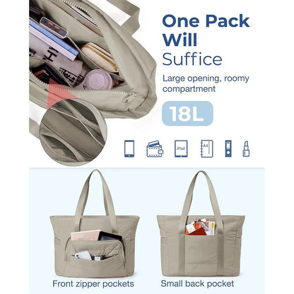 Women's Travel Tote Bag Leisure Fashion Large Capacity Commuting Gym Shoulder Bag Female Simple Mommy Go Out Handbags