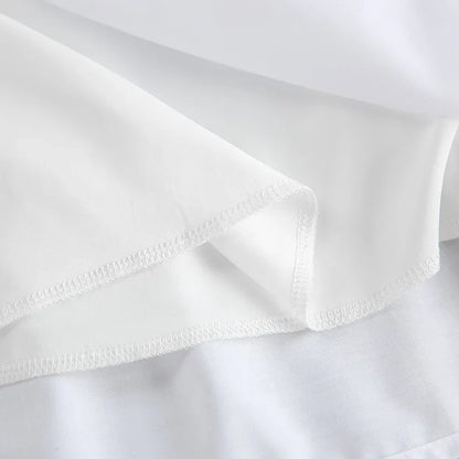 Summer Cotton A-line Loose Ruffles White Dress Women Casual O-neck Lace-up Sleeveless Mini Dress Female Holiday Party Dress 2025