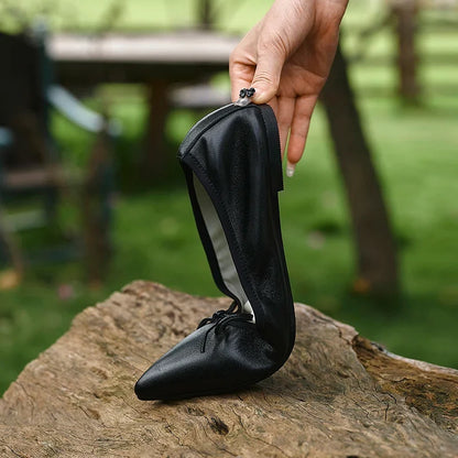 Women Flats French Style Sheepskin Ballets Woman Simple Shoe Spring Autumn Retro Pumps Flat Heel Square Toe Bowtie Footwear