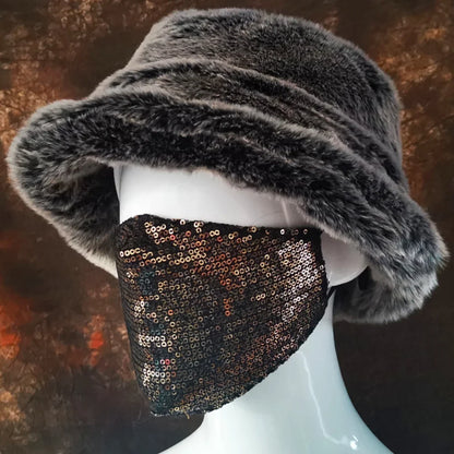 Winter 58-60cm XL Faux Fur Bucket Hat For Women Outdoor Warm Luxury Oversize Fisherman Hat Girl Trendy Party Long Fur Panama Cap