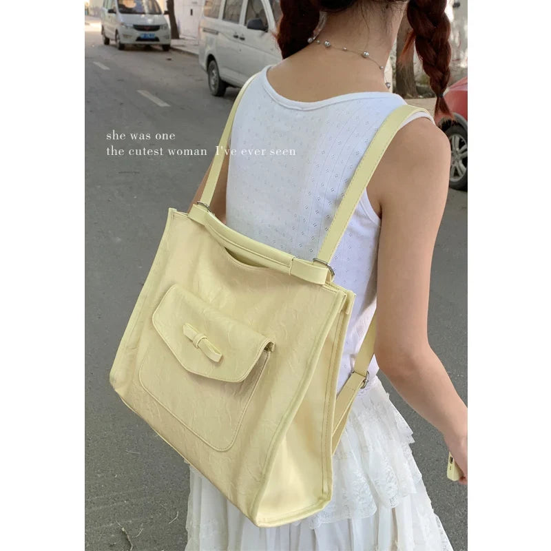 Korean Large Capacity Shoulder Bag Women's 2024 New Summer Fashion Commuter Handbag Versatile Casual Tote Bags