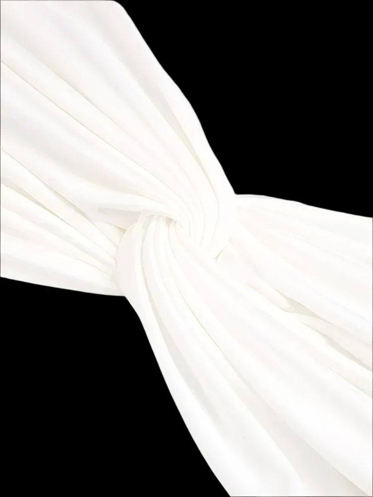 Crew Neck Long Sleeve Twist Front Ruched Waist Drape Maxi Dress