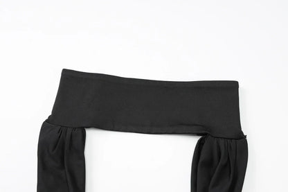 women's sexy hollow out swinging neck backless princess style slim fit bag hip slit hanging neck dress