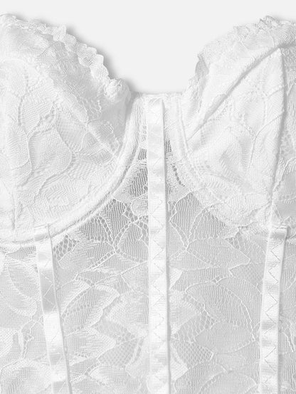 2025 new lei sexy pure desire lace lace mesh sexy street slim thin backless jumpsuit