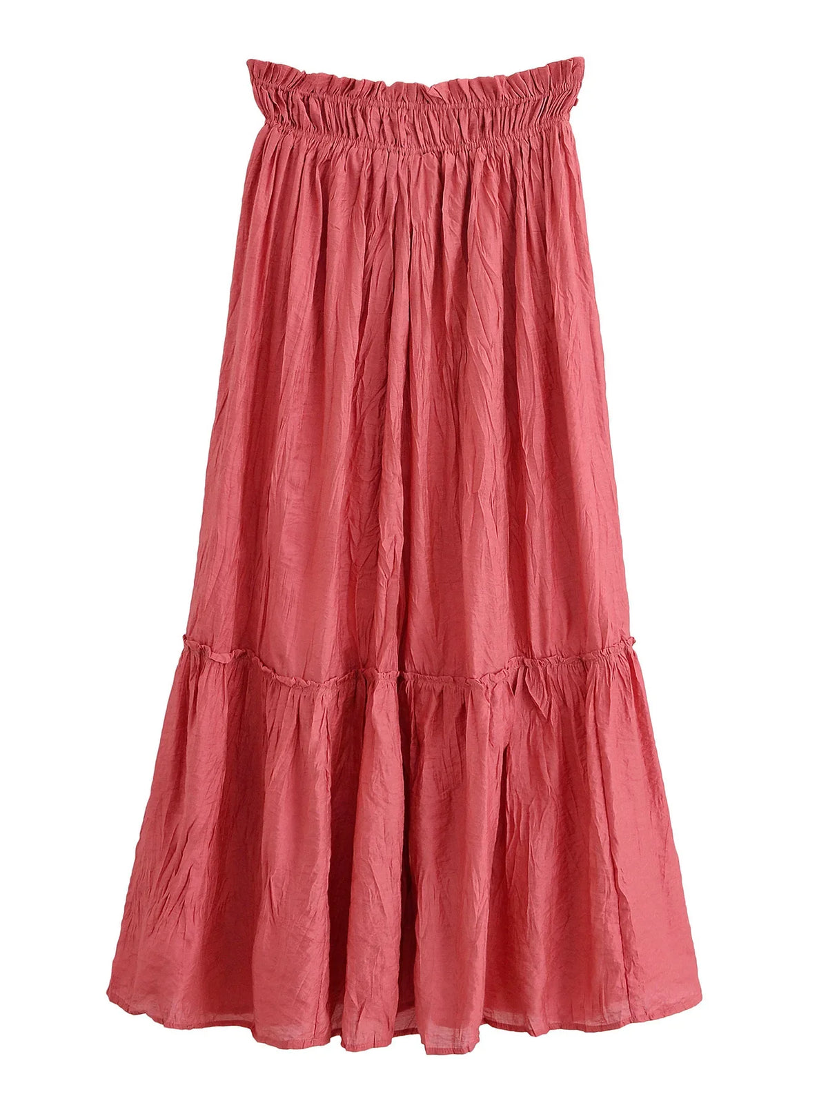 Casual Style Wrinkle Shirt Women's Top+high Waist Long Skirt Women Set 2pcs Fashion Boho Beach Spring Summer Outfits