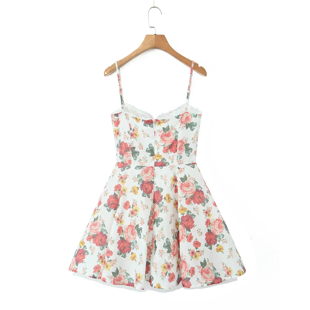Sweetheart Neck Corset Tulle Petticoat Floral Mini Dress