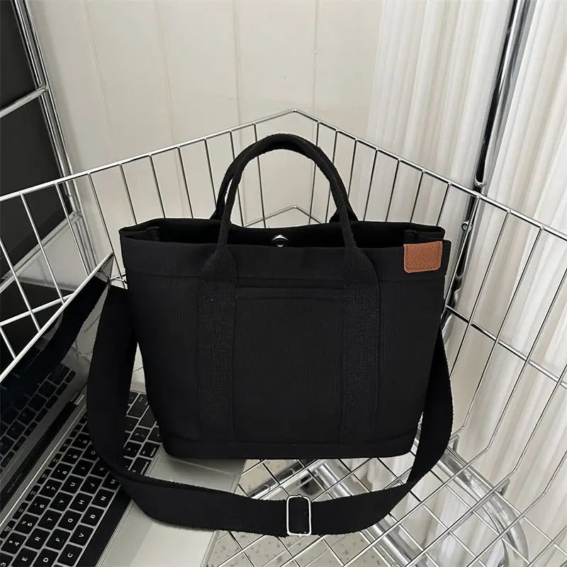 Women Canvas Shoulder Bags Korean Fashion Cloth Girl Students Handbags Large Crossbody Bag for Woman Phone Purse