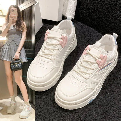 Women's Autumn Sneakers Woman Platform Sport Shoes Female Flat Casual Shoes Breathable Lace Up Tennis Vulcanized Shoes