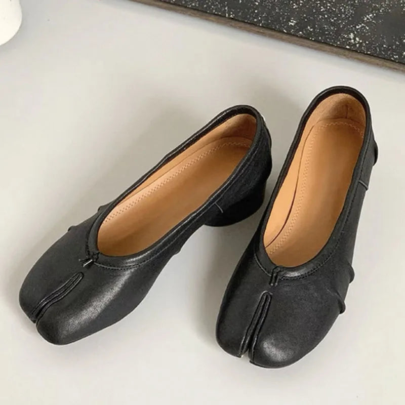 New Fashion Design Tabi Women Handmade Women Flats High Quality Split-Toe Mules Ballet Shoes Zapatos De Mujer