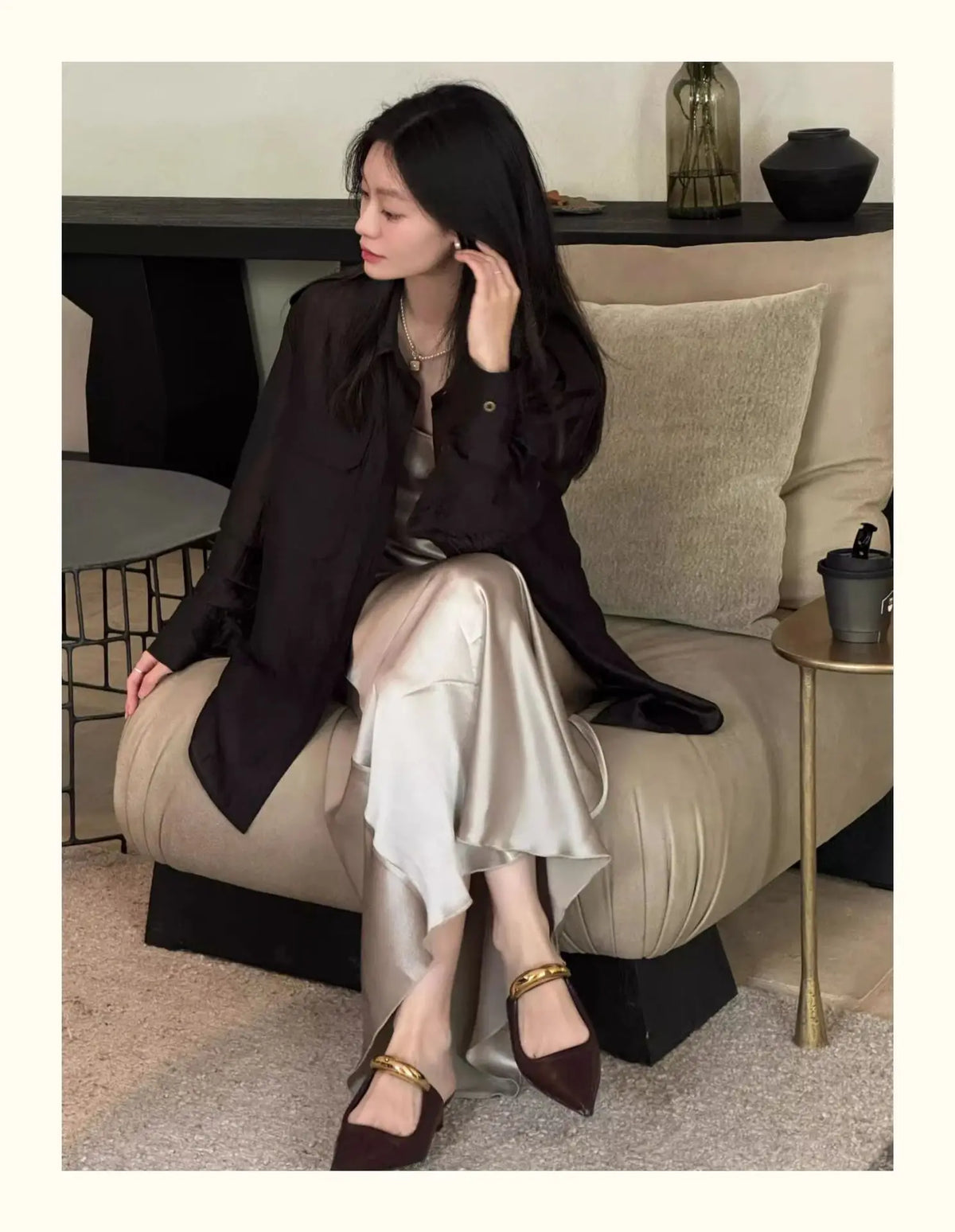 Brand New for Dropship Slip On Pointy Toe Mules Sandals Elegant Mid Heels Comfort Walking Summer Slides Mules Shoes