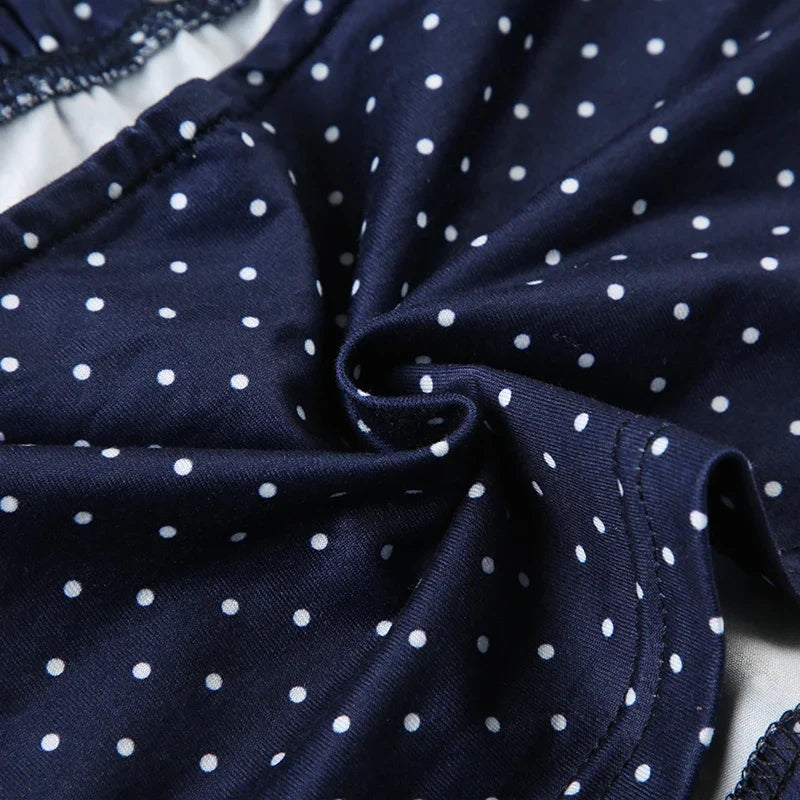Dot Print V-neck Halter Camisole Top and A-line Layered Skirt Suit Fashion Sexy Women Backless Summer Two Piece Set