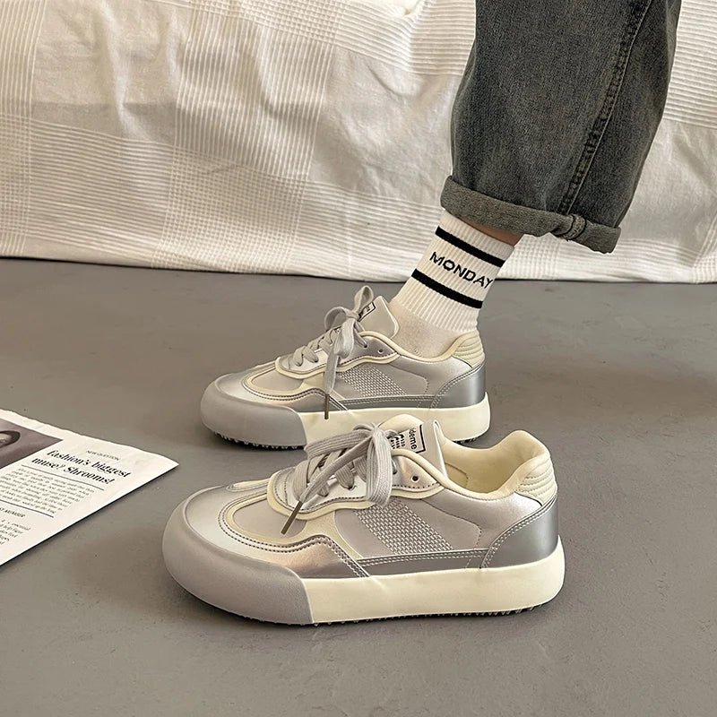 Women Shoes Autumn Casual Female Sneakers Clogs Platform Flats Modis All-Match Wedge Basket Fall Creepers Dress Cute New Su