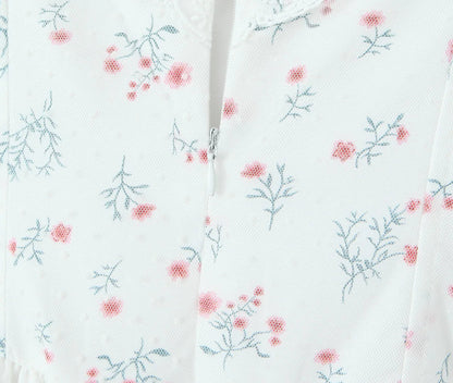 Pastoral Floral Tie-up Polka Dot Mesh Lace Dress 2025 Summer Square Neck Short Sleeve Women Dresses Casual Beach Holiday Dress