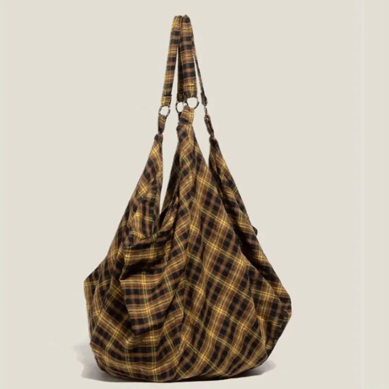 Large capacity women bag tote bag new plaid shoulder bag single shoulder bag crossbody bag