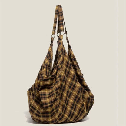 Large capacity women bag tote bag new plaid shoulder bag single shoulder bag crossbody bag