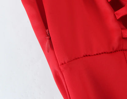 Sexy Sling Long Fishtail Dress For Women Lace Up Back Bodycon Club Elegant Evening Party Dresses