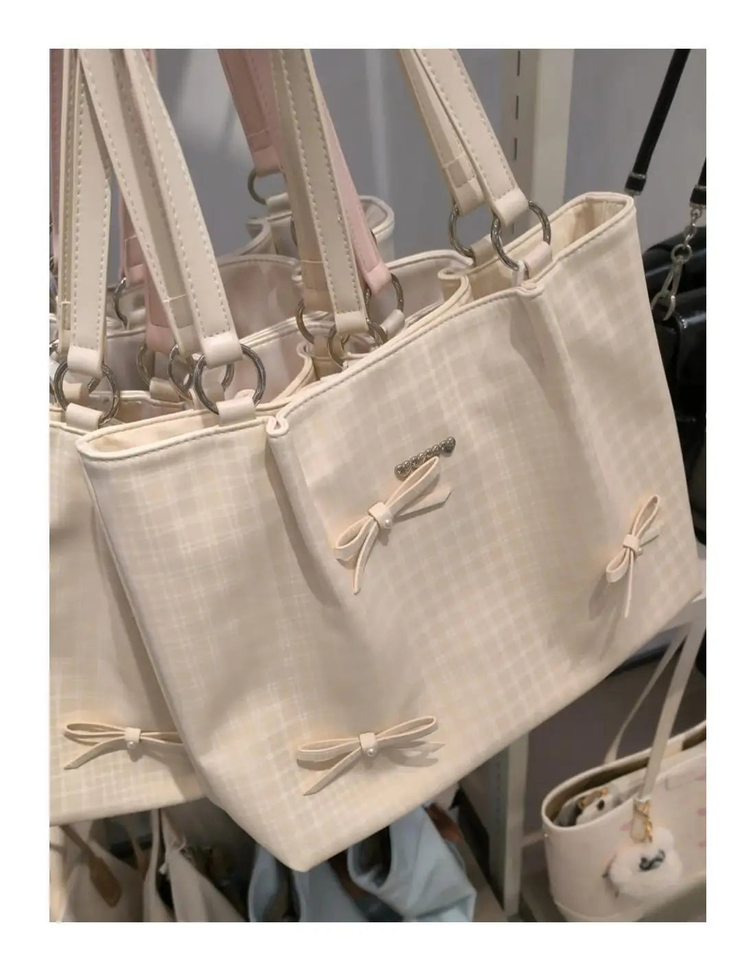 New Bow Women's Shoulder Bag Large Capacity Commuter Fashion Casual Handheld Bags